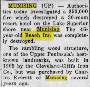 Beach Inn - Deb 1951 Article On Fire (newer photo)